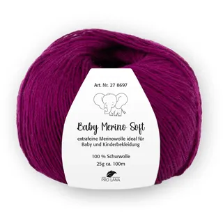 PRO LANA Baby Merino Soft 38 - bordeaux (Packung mit 6)