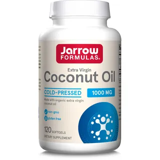 Jarrow Formulas, Coconut Oil, 120 glutenfreie Softgels, 1000mg Kokosnussöl je Dosis, Sojafrei, GMO frei, Geschmacksneutral