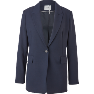 S.Oliver BLACK LABEL Blazer aus Viskosemix, Damen, blau, 34