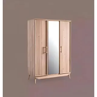 Kleiderschrank Holzschrank braun Schlafzimmer Möbel Garderobe Schrank - Braun