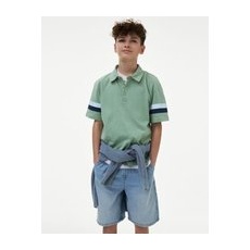 Poloshirt aus reiner Baumwolle (6-16 J.) - Khaki, Khaki, 8-9 Jahre
