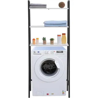 MCW Standregal Marmor Weiß Dekor