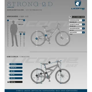 licorne bike gmbh Licorne Bike Strong 2D Premium 29 Zoll RH 0 cm Unisex rot/schwarz
