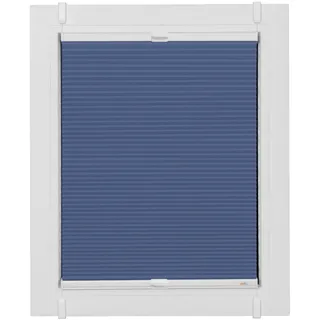 Plissee SUNLINES "Start-up Style Honeycomb", blau (dunkelblau, weiß, weiß), B:49cm H:85cm, Obermaterial: 100% Polyester, Plissees, Plissee, verspannt mit Simply-Fix Klemmträger, Wabenplissee