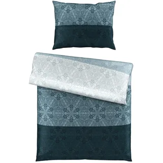 Esposa Bettwäsche , Blau , Textil , Streifen , 140x200 cm , Textiles Vertrauen - Oeko-Tex® , 100% feinster Baumwollsatin mit Seiden-Finish, weiche und anschmiegsame Oberfläche , Heimtextilien, Bettwäsche & Leintücher, Bettwäsche, Satin-Bettwäsche