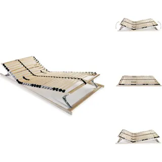 vidaXL Lattenrost mit 28 Lamellen 7 Zonen 80 x 200 cm - Betten & Bettgestelle - Braun