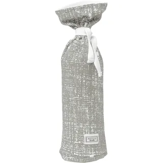 Meyco Baby Fine Lines Wärmflaschenbezug (weiches Material, leicht zu öffnen und schließen dank Kordelzug, aus 100% Baumwolle, einfache Pflege), Hellgrau