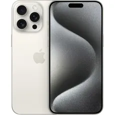 Apple iPhone 15 Pro Max (512 GB, White Titanium, 6.70", SIM + eSIM, 48 Mpx, 5G), Smartphone, Weiss