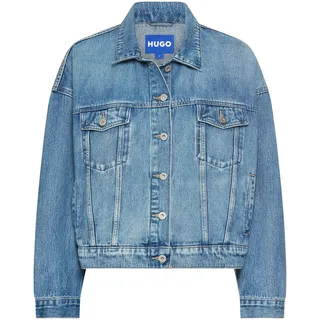 HUGO Blue Jeansjacke »Lou_B« mit Backprint, blau