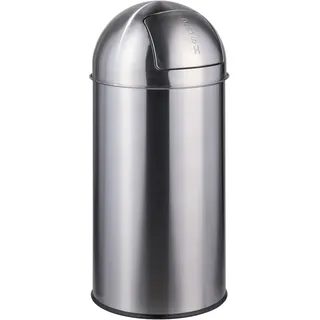 Push Mülleimer, Edelstahl matt silber 35 l