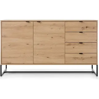 Moderne Kommode mit Schublade, Sideboard Schrank Highboard, Wohnzimmer, Esszimmer, Flur & Diele, Wohnzimmerkommode - 153 x 89 x 39 cm - Keri (KK153) - Bronze