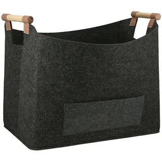 Casablanca by Gilde Kaminholzkorb Casablanca Filz 45 x 40 x 32 cm grau