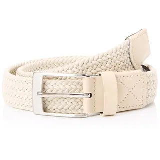 JACK & JONES Herren Jactheo Woven Belt Flechtgürtel, Weiß, 95