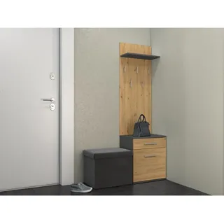 Duo Kleiderbügel Anthrazit/Artisan - Grau, Braun