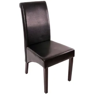 MCW Esszimmerstuhl Schwarz 6er-Set , Leder , 46x99x50 cm , Esszimmer, Stühle