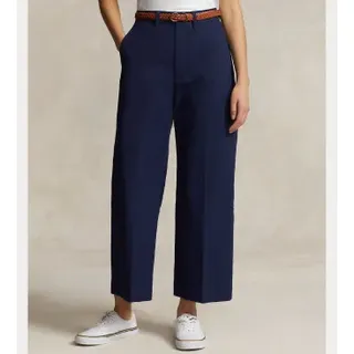 Polo Ralph Lauren für Damen. 211873988004 Weit geschnittene Chino-Hose blau (38), Lässig, Baumwolle, Marine