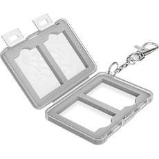 Flashwoife, 4 x SD SDHC, Aufbewahrung Speicherkarten Etui Box, Kettenanhänger, transparent