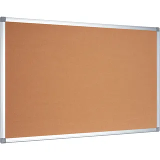 Pinnwand Kork mit Aluminiumrahmen 90 x 60 cm, Kork|Aluminium, braun