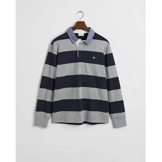 Gant 2004083 Langarm-polo - Grey Melange - M