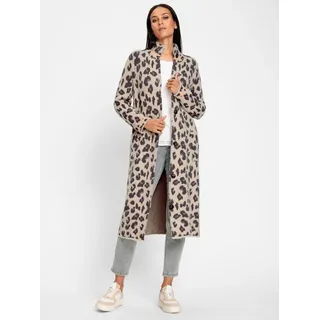 Heine Strickmantel in elfenbein-taupe-gemustert | Gr.: 46