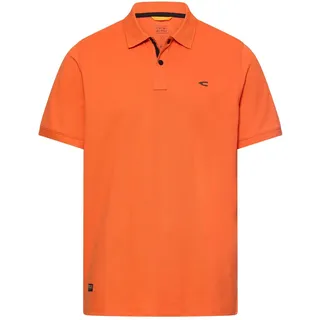 camel active Herren Poloshirt mit Druckknöpfen Orange, Menswear-XL