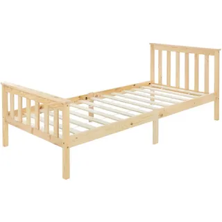 ML-Design Holzbett 90 x 200 cm Natur Braun