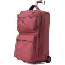 BIBA Reisekoffer mit Rollen Unisex aus Polyester+ABS, Handgepäck Koffer mit Trolley Travel Meri G MG20, Griffwagen, Reißverschluss, Polyester+ABS, Rote Farbe