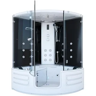 AcquaVapore Dampfdusche Whirlpool Dusche Duschkabine K70-SW-EH-EC-SC 150x150cm Schlauchreinigung+Scheibenversiegelung
