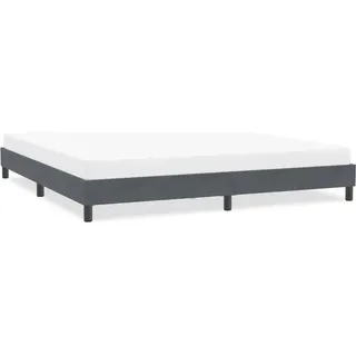 vidaXL Bettgestell ohne Matratze Dunkelgrau 200x220 cm Samt - Grau