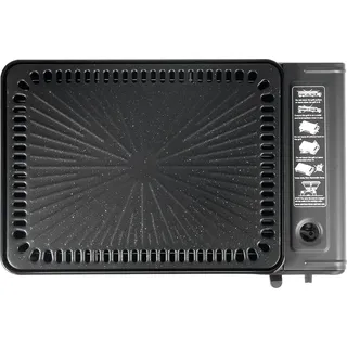 Gasgrill, tragbares Design, einstellbare Temperaturkontrolle, schwarz