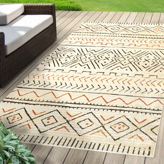 Karat Outdoorteppich Aztec Gelb