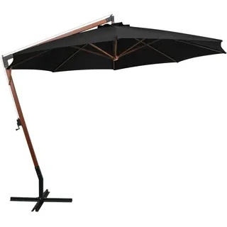 vidaXL Ampelschirm Ø 350 cm Schwarz