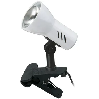 BRILONER - Nachttischlampe, Schreibtischlampe, Tischlampe, Leselampe, Bürolampe, Buch Klemme, Klemmlampe, Kinderzimmer, Schwenkbar, Schnurschalter, 1x E14, max, 40 Watt, 10,8 cm, Weiß