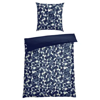Schiesser Wendebettwäsche "Allez aus weicher Baumwolle mit aufheiternden Punkten" 2 Stk. Made in Green, blau