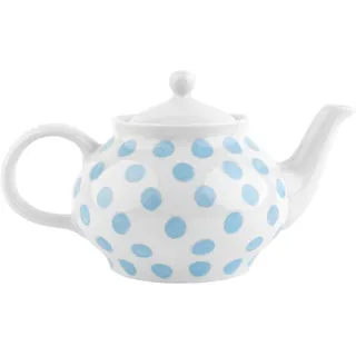Sallys Porzellan Teekanne - obere Kanne - Pastellblau gepunktet