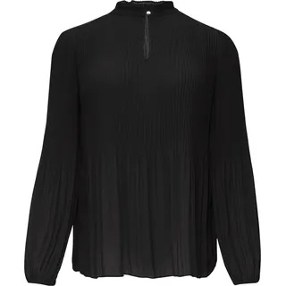 s.Oliver Plissierte Bluse aus Crêpe mit Stehkragen