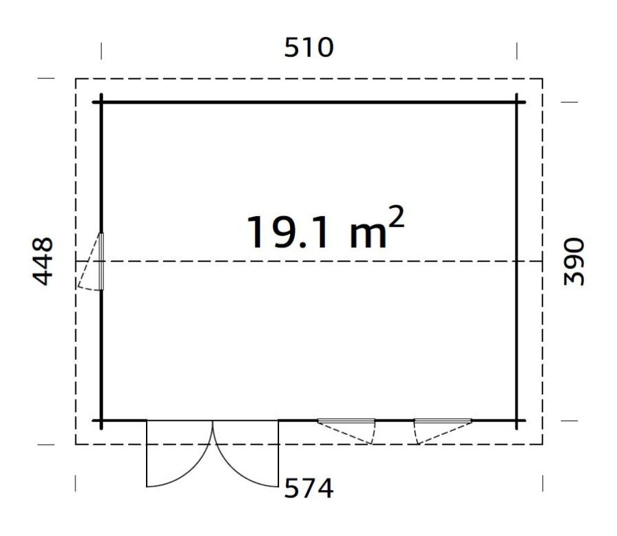 Bild von Iris 5,10 x 3,90 m natur