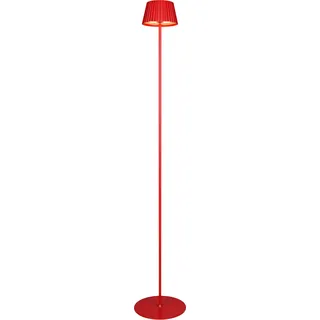 REALITY Leuchten LED Außen-Stehlampe »SUAREZ« LED-Board 1 Stk. Warmweiß Outdoor Akku Stehleuchte 123 cm, Touch-Dimmer, USB-C Anschluss, IP44, rot