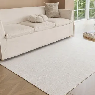 Obundi KüChenteppich Waschbar, 60x90cm, Creme Teppich Wohnzimmer, Waschbarer Teppich Kinderzimmer, Teppiche Eingangsbereich Innen, Kurzflor Rechteckiger Carpet Weicher Modern Bedroom