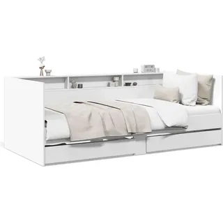 vidaXL Tagesbett mit Schubladen ohne Matratze Weiß 90x200 cm - Weiß
