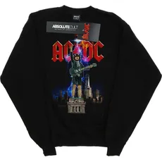 AC/DC, Herren, Pullover, Angus NYC Sweatshirt aus Baumwolle, Schwarz, (S)
