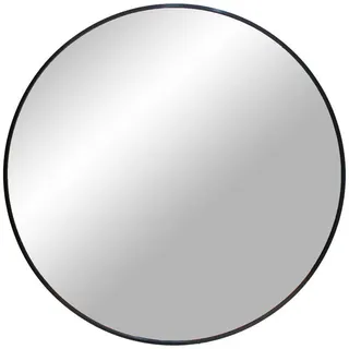 Wandspiegel , Schwarz , Metall, Glas , 60x60x3 cm , Garderobe, Garderobenspiegel