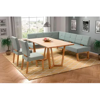 Home Affaire Eckbankgruppe »Ponza Eckbank Küchenbank BESTSELLER«, (Set, 4 tlg.), Sitzgruppe Esszimmer Stühle Tisch und Bank bequem gepolstert,