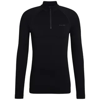 Falke Herren Maximum Warm High Zip Neck M L/s Sh Funktionsmaterial schnelltrocknend 1 Stück, Schwarz Black 3000 (3000) L