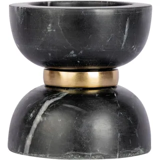 Kayoom Kerzenhalter , Schwarz, Goldfarben , Metall, Stein , 12.75x14x12.75 cm , zum Stellen , Dekoration, Kerzen & Kerzenhalter, Kerzenständer