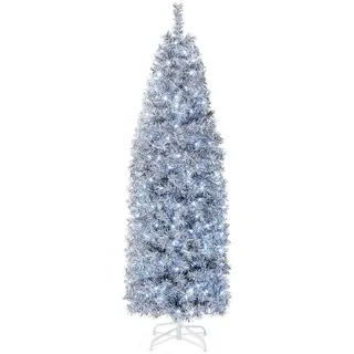 Costway Künstlicher Weihnachtsbaum Bleistift Weiß 180 cm