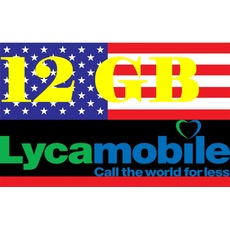12 GB Lycamobile USA T-Mobile USA 30 Tage gültig vom Power SIM Shop