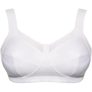 Sport-BH ULLA DESSOUS "Sport BH ohne Bügel Kate", Damen, Gr. 110, Cup K, weiß, Obermaterial: 37% Polyamid PA. 25% Polyester PES. 16% Elasthan EL. 13% Baumwolle CO. 7% Polyurethan PU., BHs Sport-BH