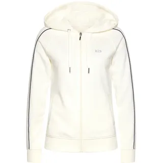 H.I.S. H.I.S, Kapuzensweatjacke mit Piping an den Ärmeln, Loungeanzug, beige