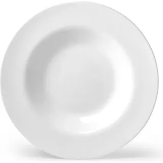 CreaTable - ITALIAN PARTY - Pastateller WHITE 29 cm aus Opalglas - Weiß